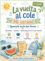 Vorschau - Arbeitsblätter - Spanisch: Schulstart nach den Ferien – Mi verano Sommer/Sommerferien Mega-Bundle 54+ Materialien für Wortschatz, Sprechen, Schreiben in der Sek I - Deckblatt