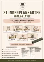 Vorschau - Poster - Stundenplankarten Koala-Klasse | 24 Fächerkarten - Deckblatt