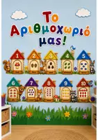 Προεπισκόπηση - Υποστηρικτικό υλικό / Ειδική αγωγή - Back to school Το Αριθμοχωριό μας| Διακόσμηση τάξης με τους αριθμούς 1–10 - Εξώφυλλο