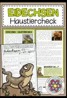 Vorschau - Arbeitsblätter - Eidechsen - Haustiercheck - Deckblatt
