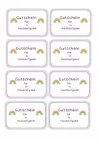 Vorschau - Anderer Materialtyp - Belohnungsgutscheine für den Unterricht | Hausaufgabenfrei oder Spielwunsch - Deckblatt