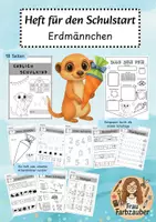 Vorschau - Arbeitsblätter - Erdmännchenklasse Heft Einschulung Schulstart Erdmännchen - Deckblatt