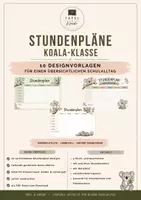 Vorschau - Poster - Stundenplan Koala-Klasse | 9 Designs - Deckblatt