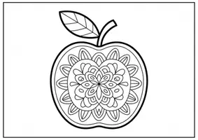 Vorschau - Mal- und Bastelvorlagen - Äpfel Mandalas für Kinder Ausmalbilder für Grundschule Kunst - Seite 3
