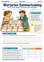Vorschau - Arbeitsblätter - Wortarten Sommertraining Arbeitsheft Klasse 5 bis 6 Nomen Verben Adjektive und Pronomen sicher unterscheiden - Deckblatt