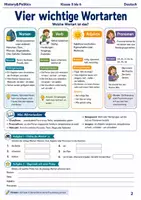 Vorschau - Arbeitsblätter - Wortarten Sommertraining Arbeitsheft Klasse 5 bis 6 Nomen Verben Adjektive und Pronomen sicher unterscheiden - Seite 1
