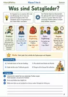Vorschau - Arbeitsblätter - Deutsch Sommertraining Minibundle Klasse 5 bis 6 Satzglieder Satzbau Textplanung Erzählung und Bericht - Seite 2