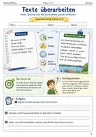 Vorschau - Arbeitsblätter - Texte überarbeiten Sommertraining Arbeitsheft Klasse 5 bis 6 Inhalt Sprache und Rechtschreibung gezielt verbessern - Deckblatt
