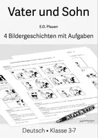 Vorschau - Arbeitsblätter - Vater und Sohn (E.O.Plauen) • 4 Bildergeschichten + Aufgaben • Klasse 3-7 - Deckblatt