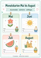 Vorschau - Poster - Geburtstagskalender: Monatskarten Klasse 1-4 - Seite 3