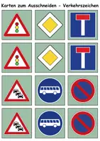 Vorschau - Spiele - Merk es dir Verkehrsschilder / Verkehrszeichen (Bild-Bild) - DaZ/DaF / Deutsch (Klasse 1 bis 4) - Seite 2