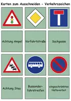 Vorschau - Spiele - Merk es dir Verkehrsschilder / Verkehrszeichen (Bild-Wort) - DaZ/DaF / Deutsch (Klasse 1 bis 4) - Seite 2