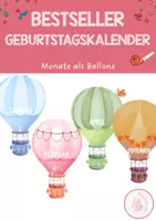 Vorschau - Bildkarten - Geburtstagskalender Grundschule - Heissluftballone - Deckblatt