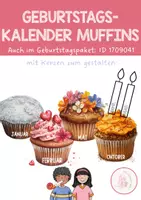 Vorschau - Bildkarten - Geburtstagskalender 🧁✨ - Deckblatt