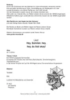Vorschau - Arbeitsblätter - Hey, Sommer, hey, hey, du bist okay! - RJ Gross - C Hoely - Seite 1