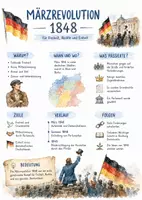 Vorschau - Arbeitsblätter - Lernposter + Arbeitsblätter zum Thema "Märzrevolution 1848" + Lösung & MP3 + Mindmap + Infografiken - Deckblatt