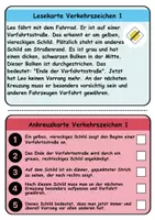 Vorschau - Spiele - Wendekarten/Lesekarten: Verkehrsschilder / Verkehrszeichen - DaZ/DaF / Deutsch - Seite 1