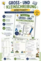 Vorschau - Stundenentwürfe - Deutsch Groß-, und Kleinschreibung – Arbeitsheft inkl. Merkblatt & Lösungsheft - Deckblatt
