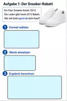 Vorschau - Arbeitsblätter - Prozentrechnung: 5 Sachaufgaben | Legasthenie & Inklusion - Seite 1