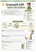 Vorschau - Arbeitsblätter - Grammatik Basischeck Sommerferien Arbeitsheft Klasse 5 bis 6 sicher ins neue Schuljahr - Seite 1