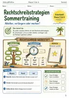 Vorschau - Arbeitsblätter - Rechtschreibstrategien Sommertraining Arbeitsheft Klasse 5 bis 6 Ableiten Verlängern und Merken sicher anwenden - Deckblatt