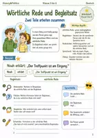 Vorschau - Arbeitsblätter - Wörtliche Rede Sommertraining Arbeitsheft Klasse 5 bis 6 Redezeichen und Begleitsätze sicher anwenden - Seite 1