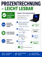 Vorschau - Arbeitsblätter - Prozentrechnung: 5 Sachaufgaben | Legasthenie & Inklusion - Deckblatt