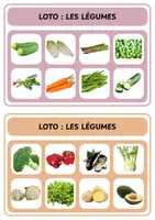 Aperçu - Jeux - Loto des légumes - Maternelle - Page 1