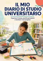 anteprima - Altro tipo di materiale - Diario di studio universitario stampabile - Pagina di copertina