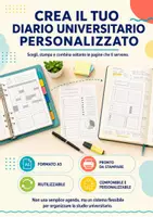 anteprima - Altro tipo di materiale - Diario di studio universitario stampabile - Pagina 1