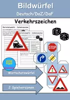 Vorschau - Spiele - Bilderwürfel Verkehrsschilder / Verkehrszeichen - DaZ/DaF / Deutsch (Spiel) - Deckblatt