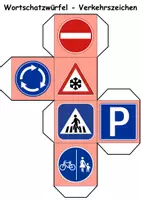 Vorschau - Spiele - Bilderwürfel Verkehrsschilder / Verkehrszeichen - DaZ/DaF / Deutsch (Spiel) - Seite 2