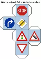 Vorschau - Spiele - Bilderwürfel Verkehrsschilder / Verkehrszeichen - DaZ/DaF / Deutsch (Spiel) - Seite 3