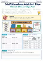 Vorschau - Arbeitsblätter - Schriftlich rechnen Arbeitsheft 5 bis 6 - Deckblatt