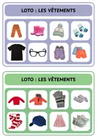 Aperçu - Jeux - Loto - Les vêtements - Maternelle - Page 2