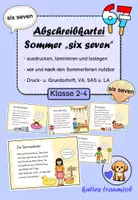 Vorschau - Aufgabenkarten - Abschreibkartei Sommer "six seven" - Deckblatt