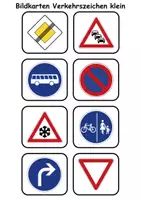 Vorschau - Spiele - Kleine Bildkarten: Verkehrsschilder / Verkehrszeichen - Vokabelkarten (DaZ/DaF / Deutsch) - Seite 3