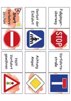 Vorschau - Mal- und Bastelvorlagen - Domino Verkehrsschilder / Verkehrszeichen - Bastelvorlage - DaZ/DaF / Deutsch (Wortschatz) - Seite 2
