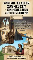 Vorschau - Arbeitsblätter - Menschenbild Mittelalter vs. Renaissance | Arbeitsblatt & Lösung - Deckblatt