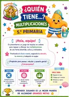 Vista previa - Juegos / Gamificación - ¿Quién tiene…? Multiplicaciones
. 5.º Primaria. Cálculo mental y aprendizaje cooperativo. Paso a sexto. - página 2