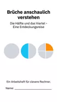 Vorschau - Arbeitsblätter - Brüche Hälfte und Viertel Arbeitsheft PLUS Lernposter - Seite 1