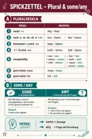 Vorschau - Merkblätter - Englisch Spickzettel Plural und some/any - Deckblatt