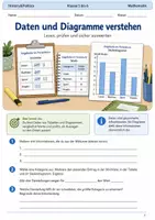 Vorschau - Arbeitsblätter - Daten und Diagramme Arbeitsheft Klasse 5 bis 6 - Deckblatt