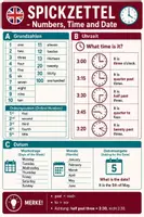Vorschau - Poster - Englisch Spickzettel Zahlen Uhrzeit Datum - Deckblatt