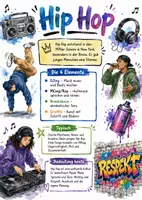 Vorschau - Arbeitsblätter - Lernposter + Arbeitsblatt "Hip Hop" + Onlineübung & MP3 + Mindmap + Infografik - Deckblatt