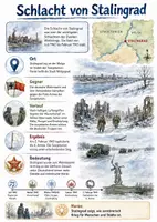 Vorschau - Arbeitsblätter - Lernposter + Arbeitsblätter zum Thema "Schlacht von Stalingrad" + Lösung & MP3 + Mindmap + Infografik - Deckblatt