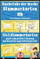 Vorschau - Stationenlernen - Klammerkarten Lautposition Laut H - Buchstabe der Woche - Deckblatt