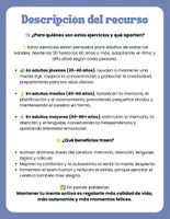 Vista previa - Hojas de trabajo - Reto Cognitivo: Jóvenes y Adultos | 30 Días - página 2