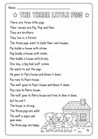 Vista previa - Otros - Three Little Pigs worksheets - página 1