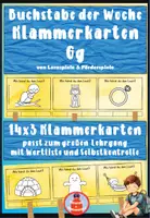 Vorschau - Stationenlernen - Klammerkarten Lautposition Laut G - Buchstabe der Woche - Deckblatt